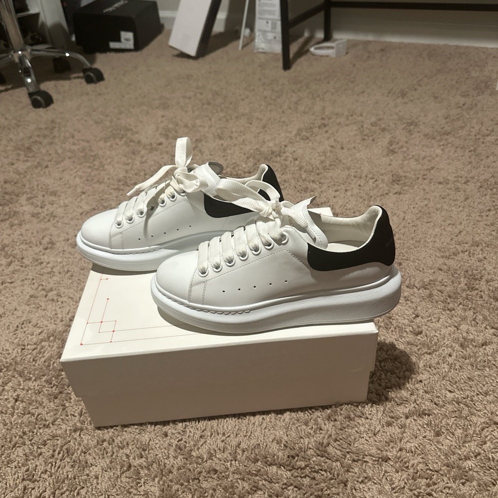 Alexander McQueen White and Black Sneakers